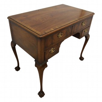 Early Georgian Style Figured Mahogany Lowboy