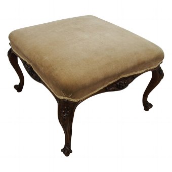 Figured Walnut Victorian Stool