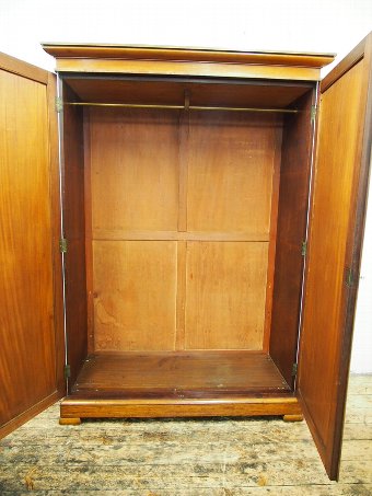 Antique Early Victorian Mahogany 2 Door Wardrobe