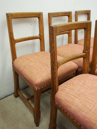 Antique Set of 6 Oak Dining Chairs