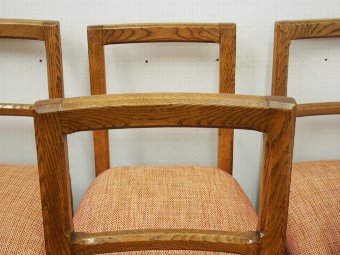 Antique Set of 6 Oak Dining Chairs