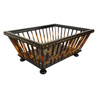 Ebony and Porcupine Quill Basket