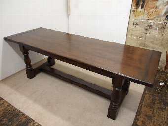 Antique Jacobean Style Oak Refectory Table