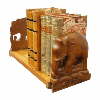 Hardwood Book Slide of an Elephant