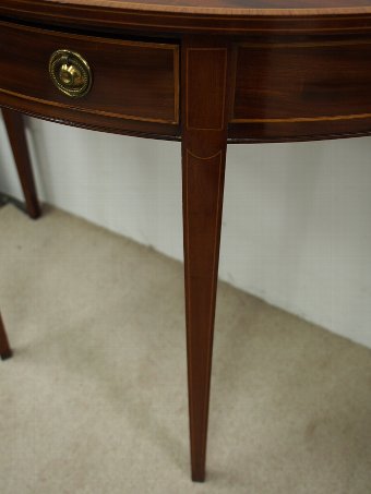 Antique Pair of George III Style Demi Lune Side Tables