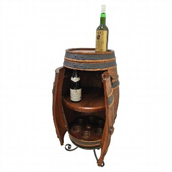 Unusual Oak Whisky Barrel Drinks Cabinet
