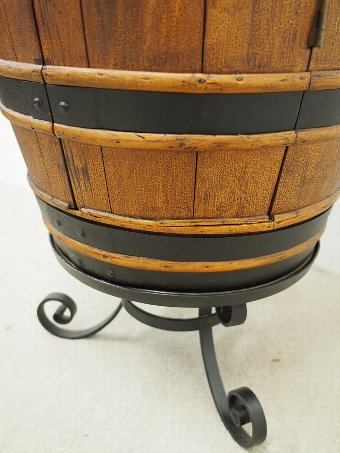 Antique Unusual Oak Whisky Barrel Drinks Cabinet