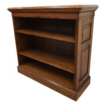 Neat Victorian Oak Open Bookcase