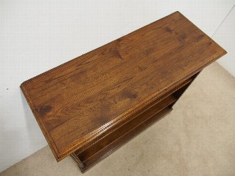 Antique Neat Victorian Oak Open Bookcase