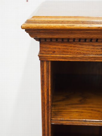 Antique Neat Victorian Oak Open Bookcase