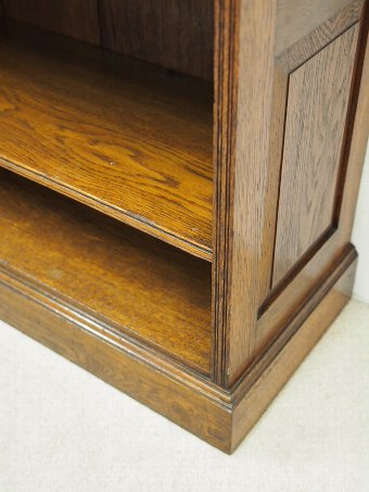 Antique Neat Victorian Oak Open Bookcase
