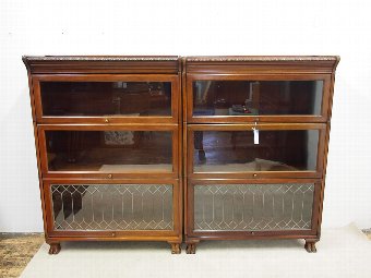 Antique Pair of Scottish Mahogany Sectional Bookcases