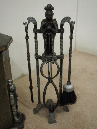 Antique Companion Set and Coal Box