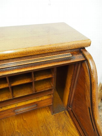 Antique Red Walnut Roll Top Desk