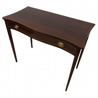 George III Mahogany Serpentine Side Table