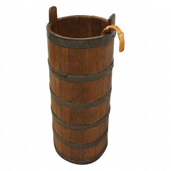 Victorian Oak Barrel Stick Stand