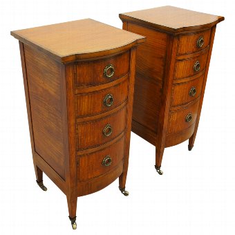 Pair of Inlaid Satinwood Chest of Drawers