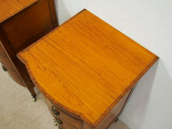 Antique Pair of Inlaid Satinwood Chest of Drawers