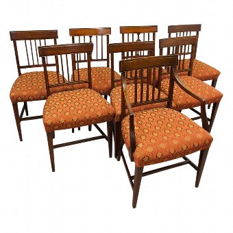 Set of 8 Regency Mahogany Dining Chairs