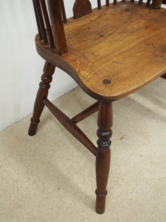 Antique Pair of Ash and Yew Windsor Chairs