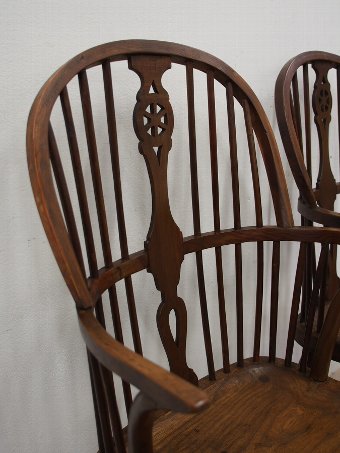 Antique Pair of Ash and Yew Windsor Chairs