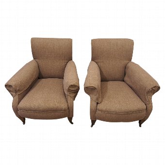 Pair of Howard Style Easy Chairs