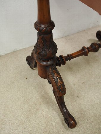 Antique Victorian Burr Walnut Work Table