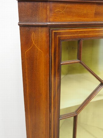 Antique George II Style Inlaid Mahogany Corner Cabinet