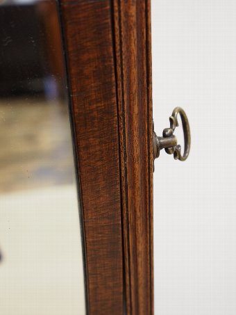 Antique French Mahogany Oval Cheval Mirror