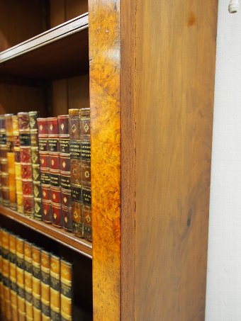 Antique Pair of Walnut Tall Open Bookcases