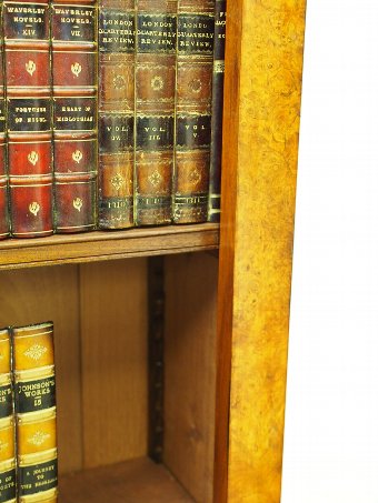 Antique Pair of Walnut Tall Open Bookcases