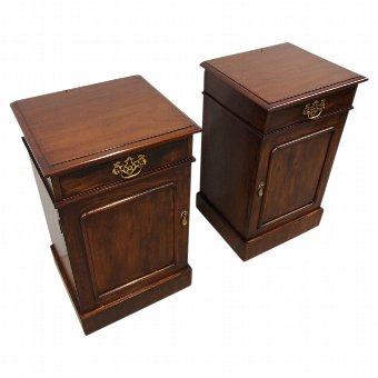 Pair of Victorian Mahogany Bedside Cabinets or Lockers