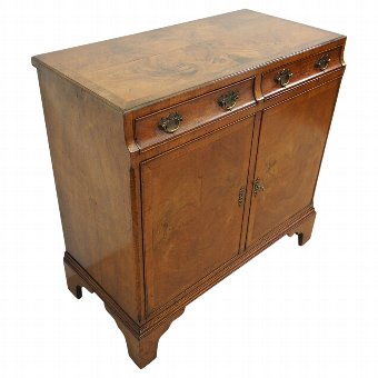 George II Style Figured Walnut Cupboard