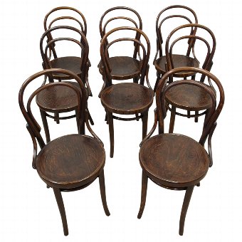 Set of 8 Original Thonet Dining Chairs