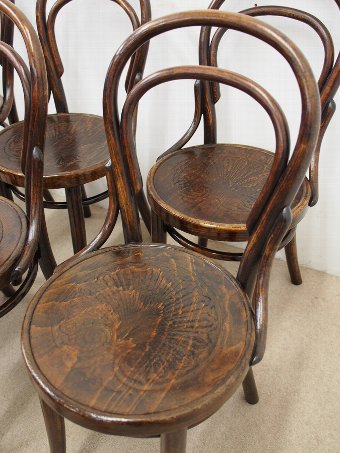 Antique Set of 8 Original Thonet Dining Chairs