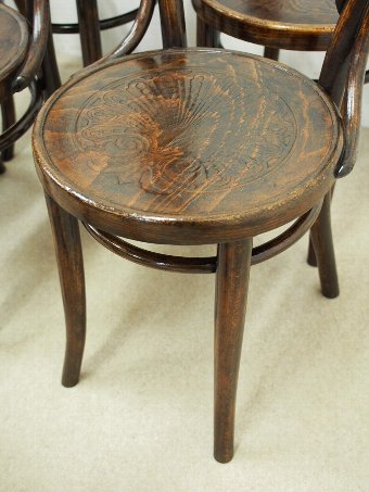Antique Set of 8 Original Thonet Dining Chairs