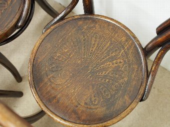 Antique Set of 8 Original Thonet Dining Chairs