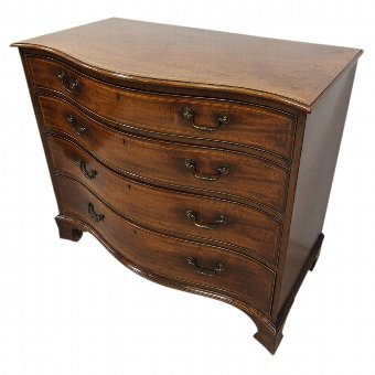 George III Mahogany Serpentine Chest of Drawers