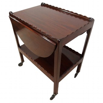 Mahogany Drop Leaf Trolley