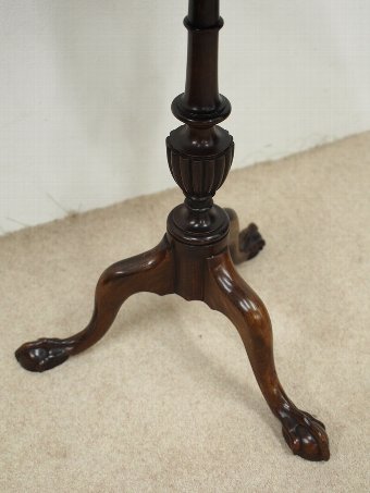 Antique Tripod Occasional Table with Petal Edge