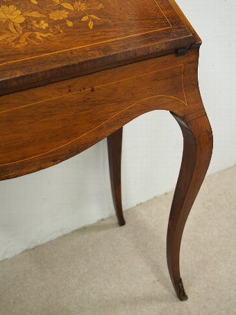 Antique French Rosewood and Satinwood Bureau De Dame 