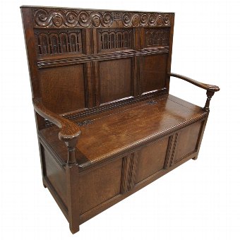 Jacobean Style Oak Hall Bench