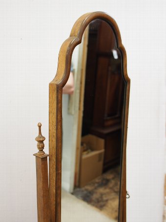 Antique Walnut Cheval Mirror