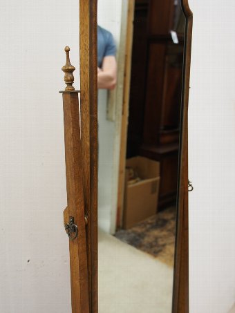 Antique Walnut Cheval Mirror