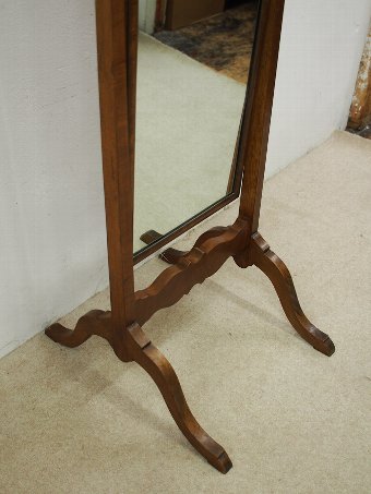 Antique Walnut Cheval Mirror