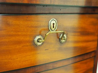 Antique Unusual Tall Bow Fronted Mahogany Chest