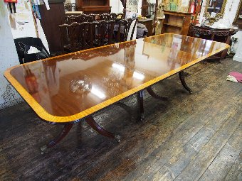 Antique George III Style Mahogany Dining Table