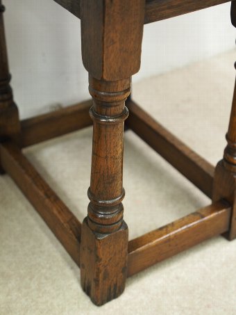 Antique Unusual Pair of Small Oak Drop Leaf Tables