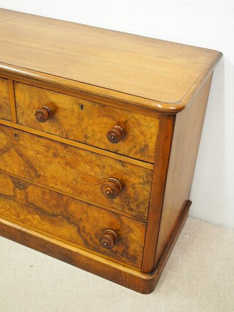 Antique Neat Victorian Walnut Chest of Drawers