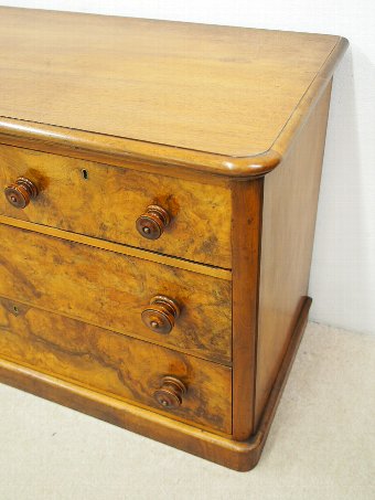 Antique Neat Victorian Walnut Chest of Drawers